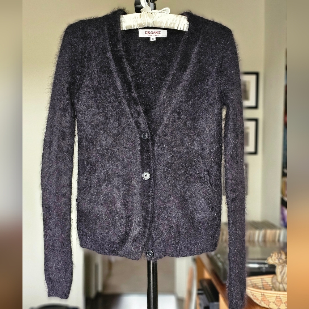Organic By John Patrick Angora Cardigan Sweater